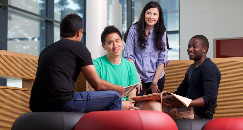 Group of summer school students