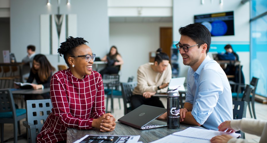 Business School students studying together
